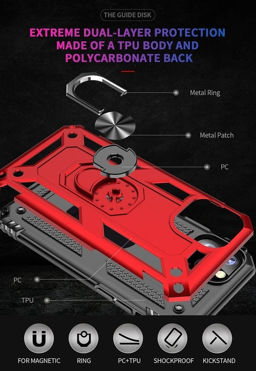 AMZER Sainik Case With 360° Magnetic Ring Holder