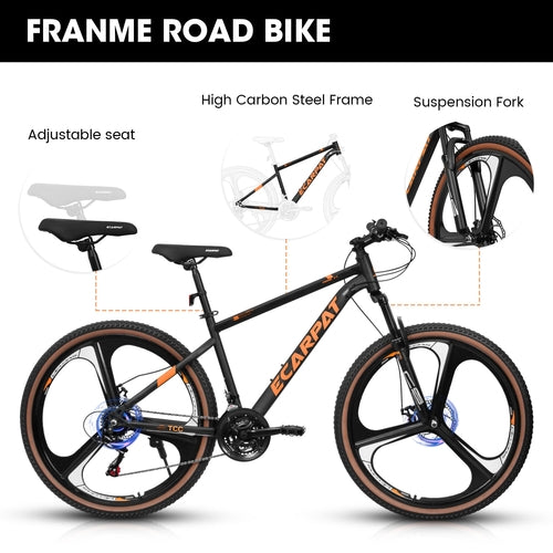 Ecarpat™ Racing Pro – 27.5" Hybrid MTB (21-Speed, Dual Disc,