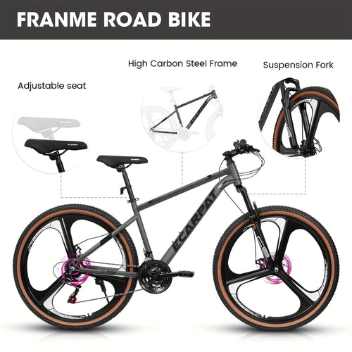 Ecarpat™ Racing Pro – 27.5" Hybrid MTB (21-Speed, Dual Disc,