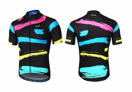 Men Short Sleeves Cycling Jersey Quick Dry MTB Jersey Mountain Bicycle