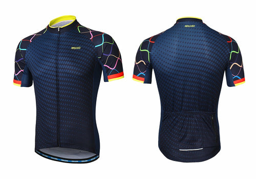 Men Short Sleeves Cycling Jersey Quick Dry MTB Jersey Mountain Bicycle